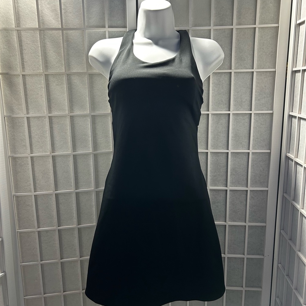 ALO Yoga Black Racerback Mini Dress